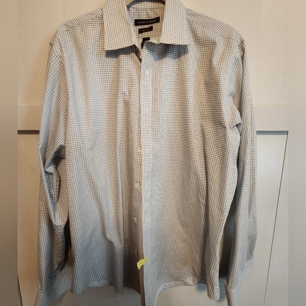 Preowned Valerio Garati, abstract size  16-16.5 long‎ sleeved button down